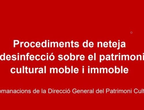 Procediments de neteja i desinfecció sobre el patrimoni cultural moble i immoble