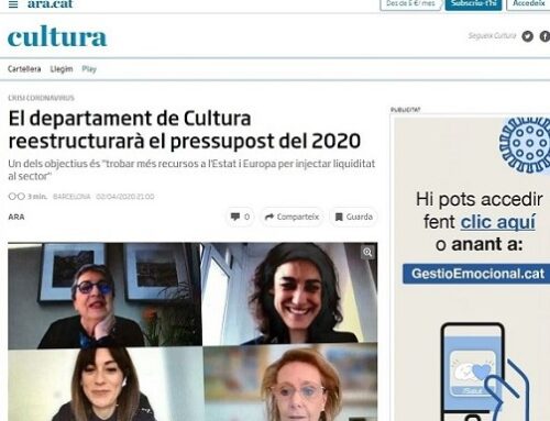 El departament de Cultura reestructurarà el pressupost del 2020.