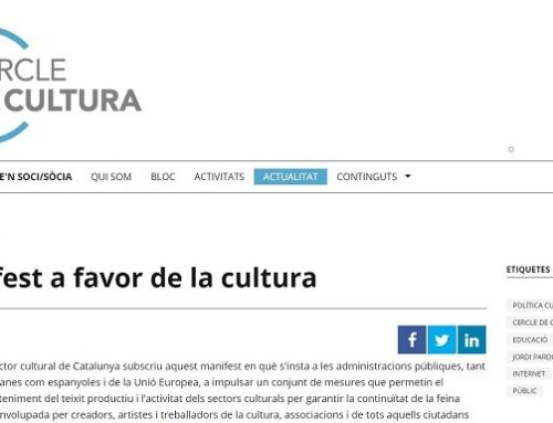 Manifest a favor de la cultura
