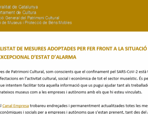 Covid-19. Recursos i informació per al sector museístic